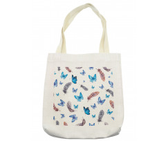 Feathers and Butterfly Tote Bag