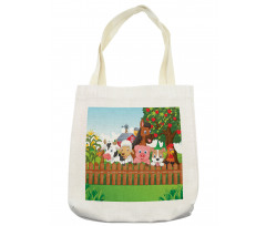 Farm Animals Mascots Tote Bag