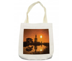 River Sunset Thai Culture Tote Bag