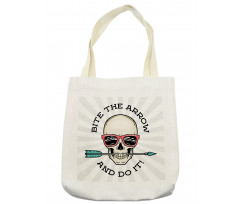 Hipster Skull Pop Art Tote Bag