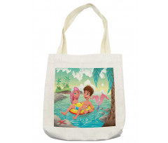 Cartoon Tropical Love Tote Bag