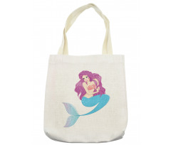 Mermaid with Pink Hair Tote Bag