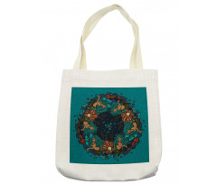 Vintage Marine Theme Tote Bag