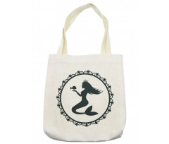 Vintage Princess Fish Tote Bag