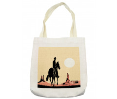 Cowboy Horse Sunset Tote Bag