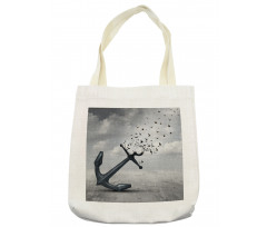 Flying Seagulls Grey Tote Bag