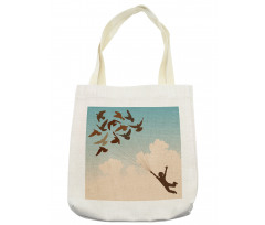 Flying Pigeons Birds Tote Bag