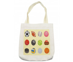 Different Sports Balls Layout Tote Bag