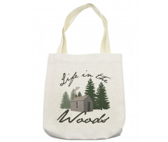 Rustic Lodge in Forest Tote Bag