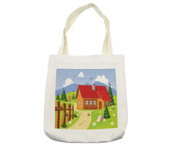 Chalet Image in Mountain Tote Bag