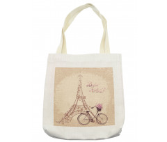 French Eiffel Tower Tote Bag
