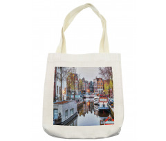 Small Boats on Amstel River Tote Bag