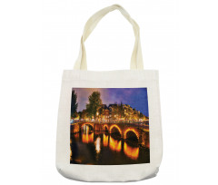 Dutch Canals and Lit Bridges Tote Bag