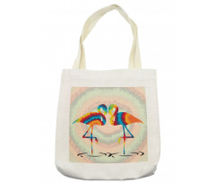 Valentines Funky Birds Tote Bag