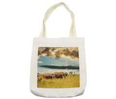 Elephant Family Photo Tote Bag