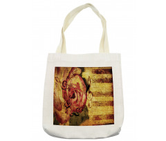 Vintage Piano Keyboard Tote Bag