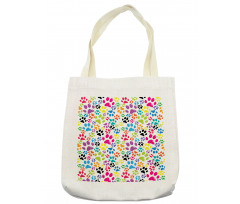 Cartoon Dog Paw Traces Tote Bag