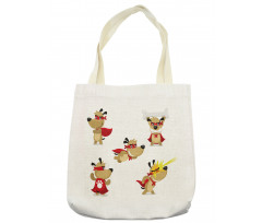 Superhero Puppy with Paw Tote Bag