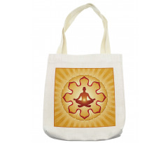 Lotus Balance Striped Tote Bag