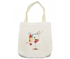 Glass Bird Vines Tote Bag