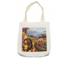 Cartoon Vineyard Grapes Tote Bag