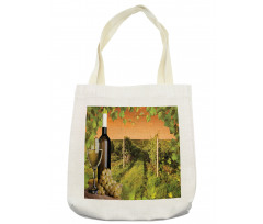 Bottle Grapes Sunset Tote Bag