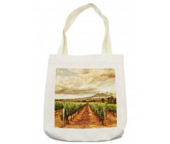 Cloudy Vineyard in Fall Tote Bag