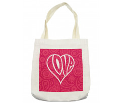 Retro Big Heart Tote Bag