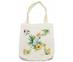 Hibiscus with Wild Birds Tote Bag