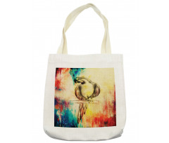 Vintage Grunge Parrot Tote Bag