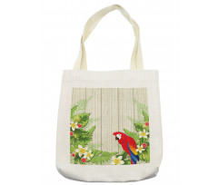 Flowers Parrot Tote Bag