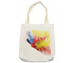 Parrot with Feathers Tote Bag