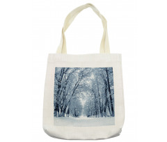 Wildlife Snowy Trees Tote Bag