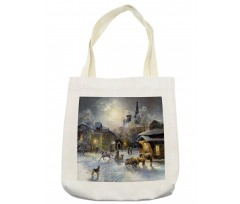 Winter Rural Landscape Tote Bag