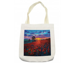 Poppy Flower Garden Tote Bag