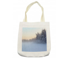 Frozen Lake in Woods Tote Bag