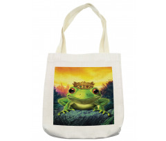 Frog Prince with Crown Tote Bag