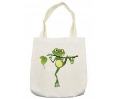 Frog on Branch Jungle Tote Bag