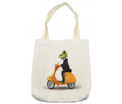 Italian Frog Motorcycle Tote Bag