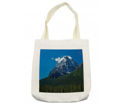 Snowy Peaks Trees Park Tote Bag