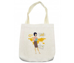 Businesswoman Notepad Tote Bag