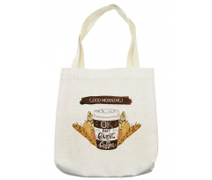 Cup and Leaves Tote Bag