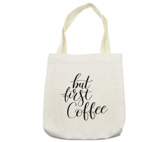 Morning Theme Text Tote Bag