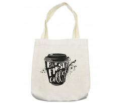 Black White Cup Tote Bag