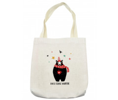 Bear Holding a Cup Tote Bag