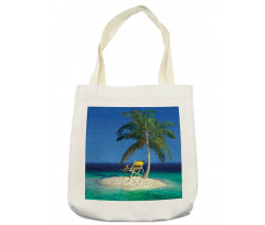 Chair Under a Palm Tree Tote Bag