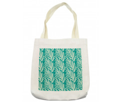 Vertical Monochrome Leaves Tote Bag