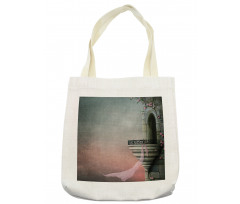 Old Medieval Tower Rose Tote Bag