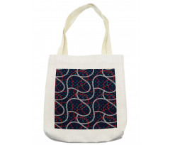 Polka Dots Ropes Graphic Tote Bag