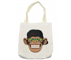 Hipster Monkey Glasses Tote Bag